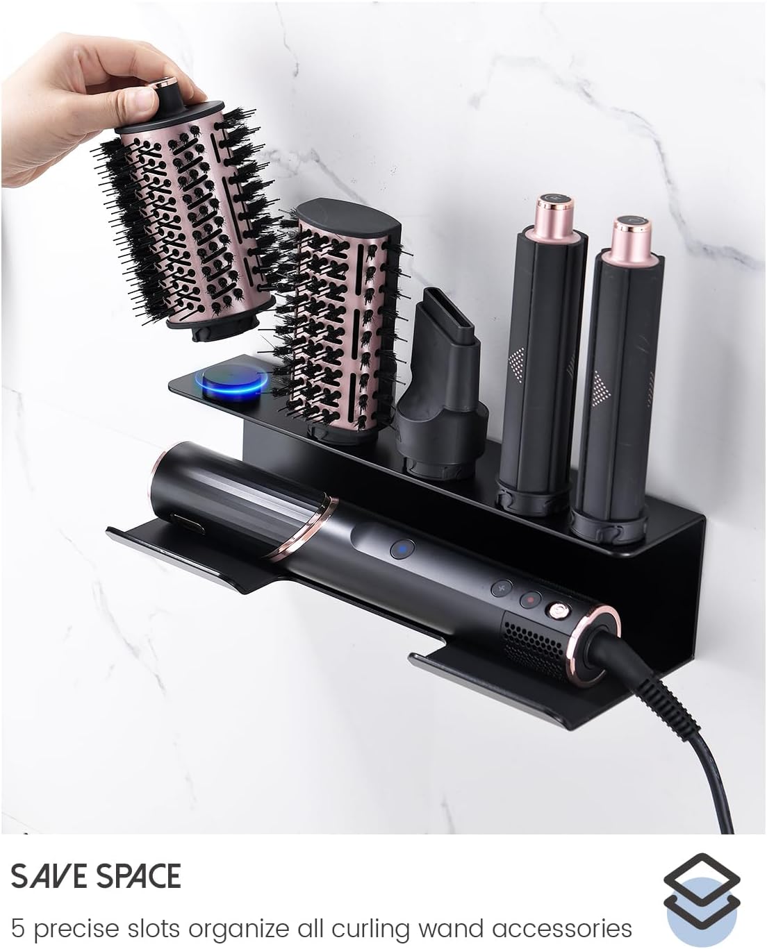 Soporte Secador de Pelo Aluminio