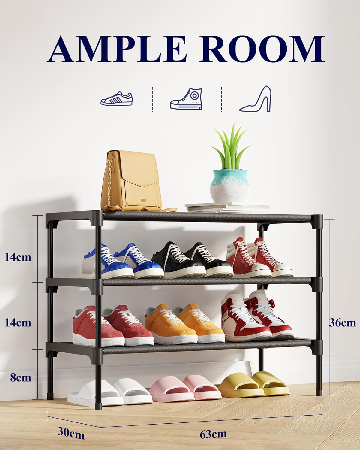 Kitsure Schuhregal 3-stufig