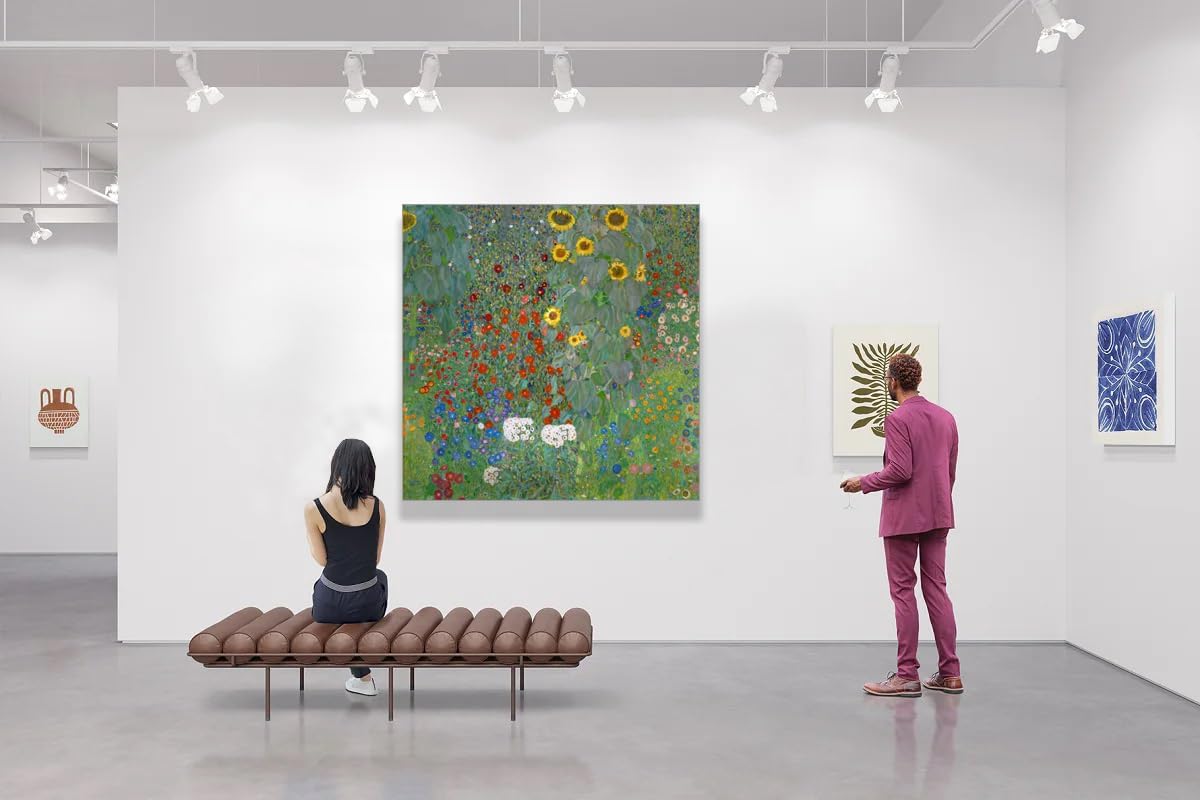 Reproducción Klimt Jardín 37x37