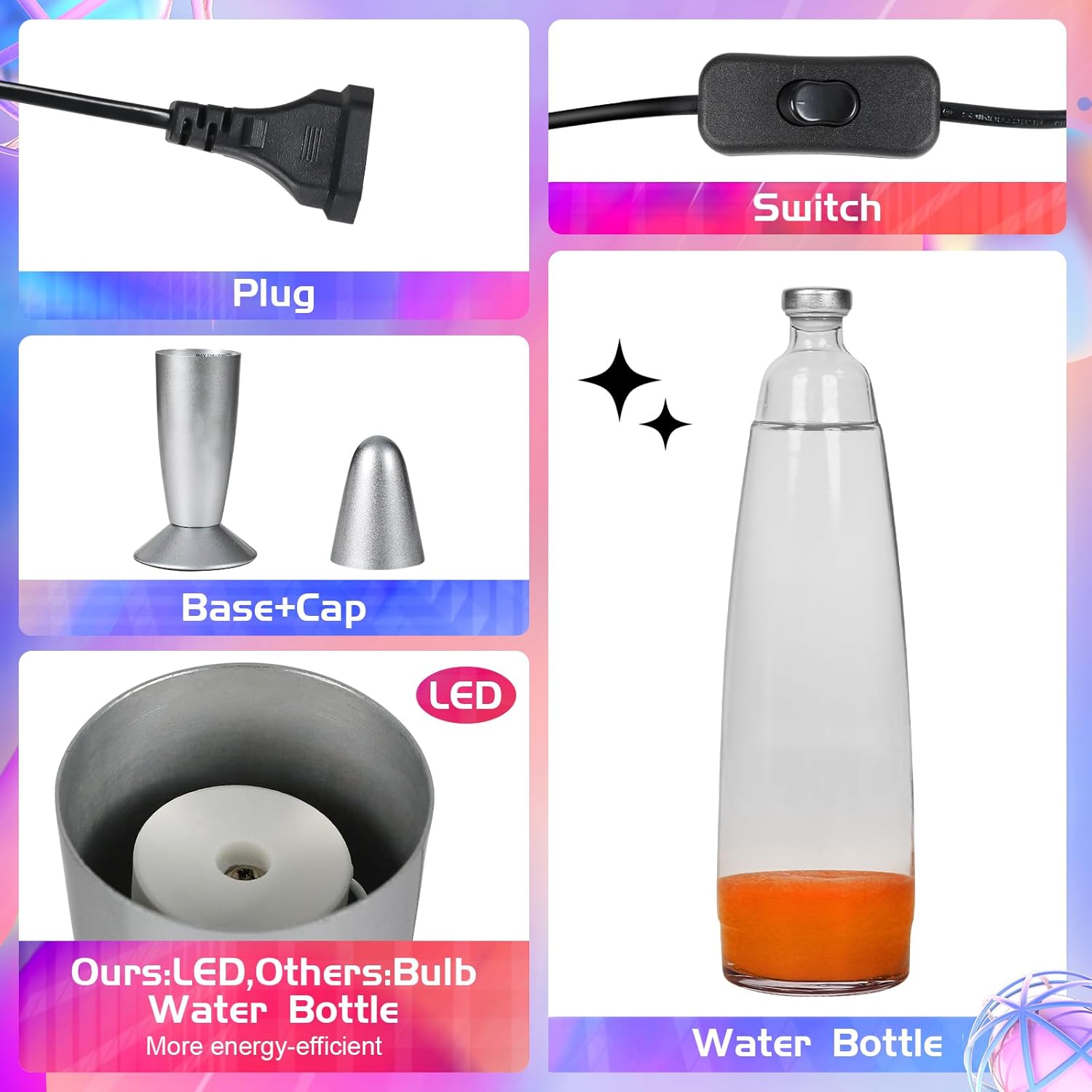 Lámpara de Lava LED Relaxante