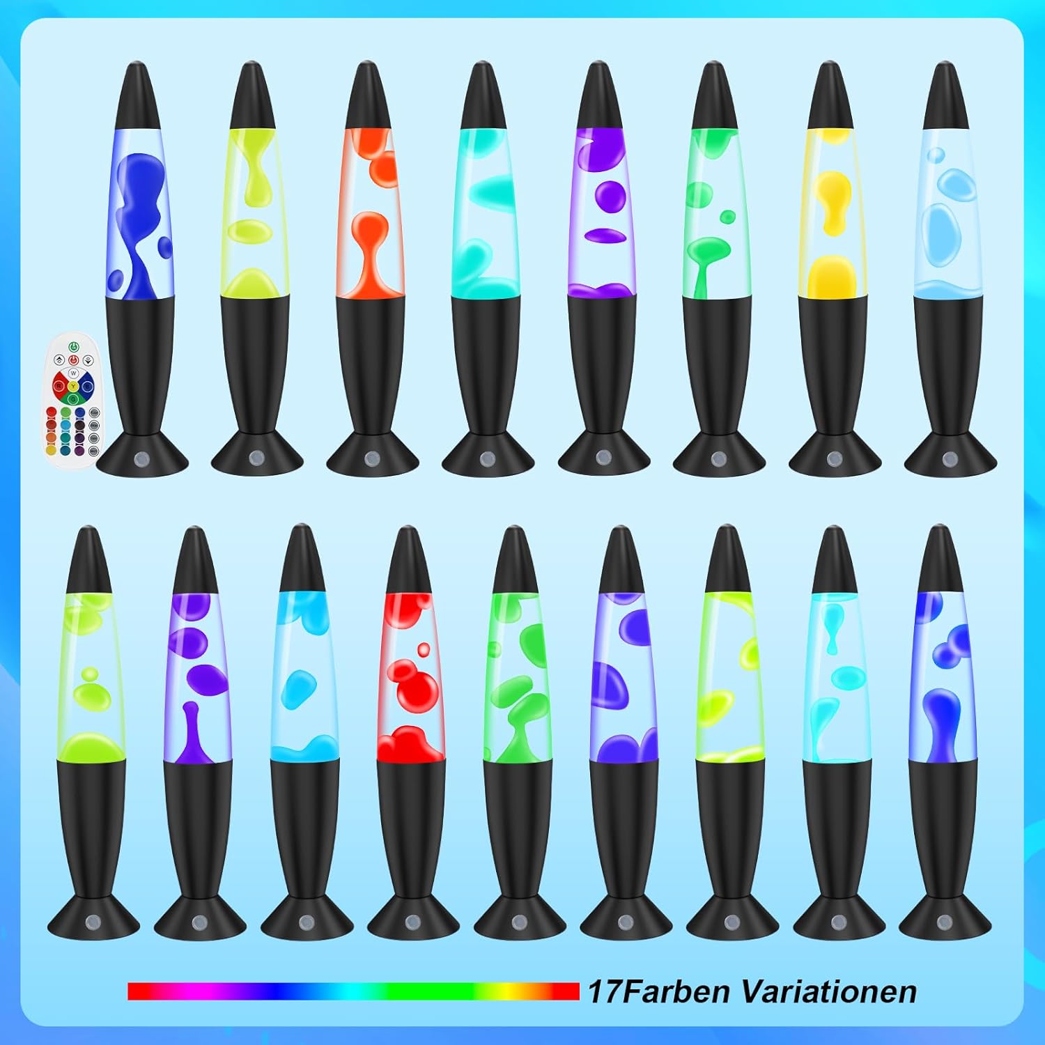 Lámpara de Lava Relax LED 17 colores