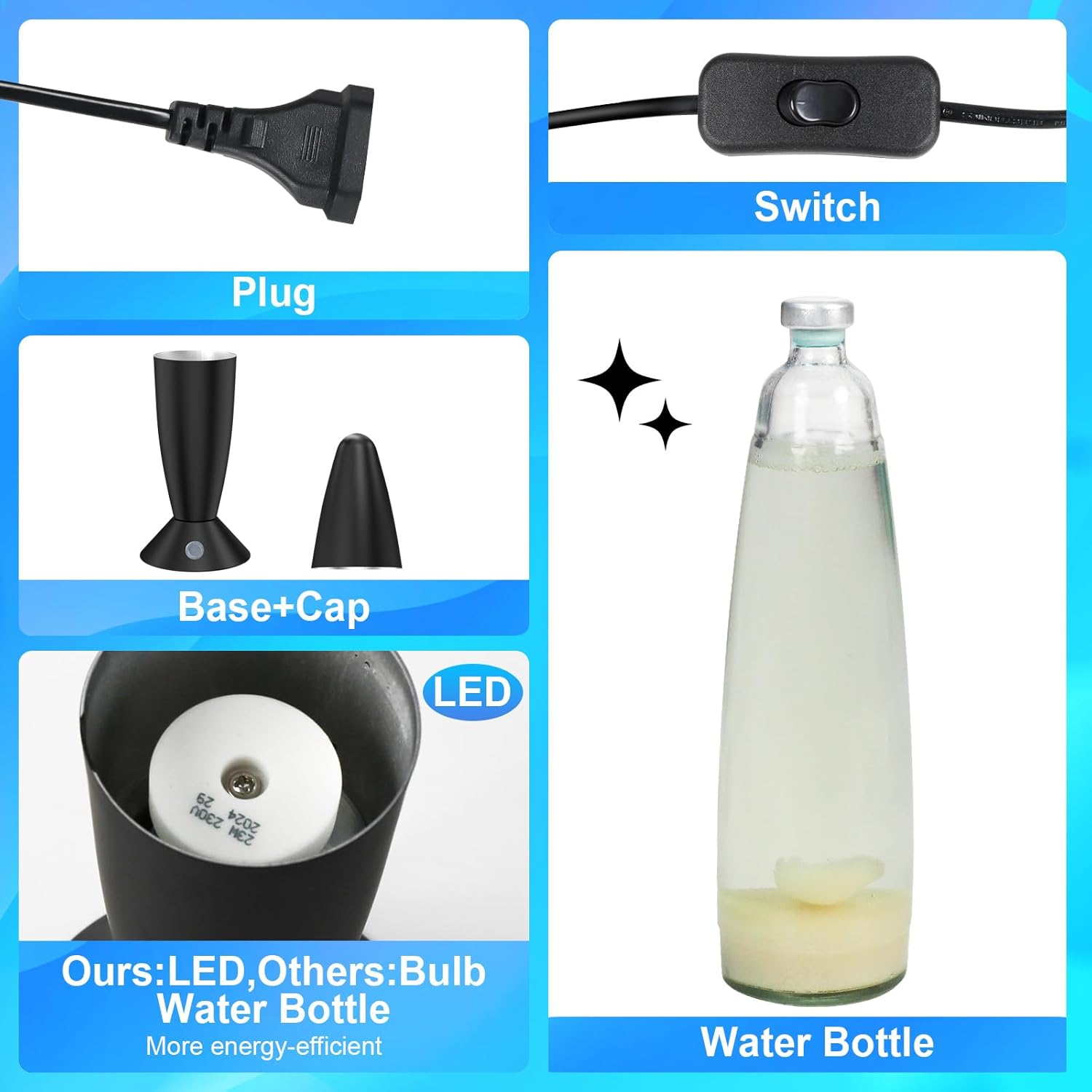 Lámpara de Lava Relax LED 17 colores