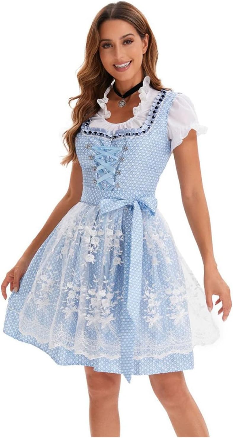 Vestido tirolés con delantal