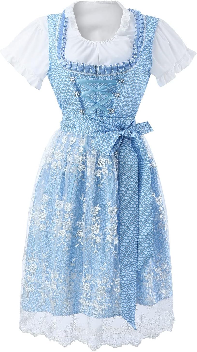 Vestido tirolés con delantal