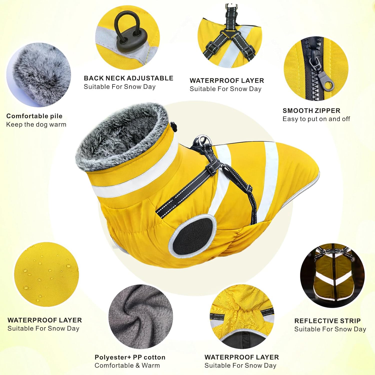 Abrigo impermeable para perros